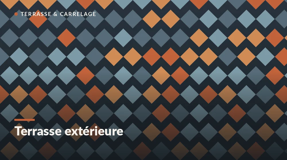 carrelage terrasse extérieure pose sur plots et joints réguliers