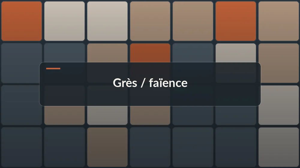grès cérame et faïence : comparaison de la tranche des deux carreaux
