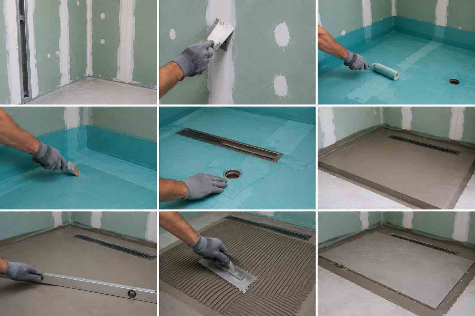 Construction d’une douche étape par étape