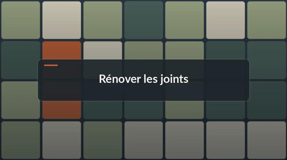 rénover joints carrelage : décaissement d'un joint dégradé à l'outil avant réfection
