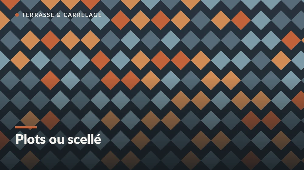 pose carrelage terrasse scellée collée sur dalle béton avec joints fermés