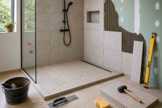 Carreler une douche à l'italienne pas à pas